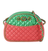 Mini Trapuntata Crossbody, £295, Handbags, Gold/Green/Red, Leather, Front view